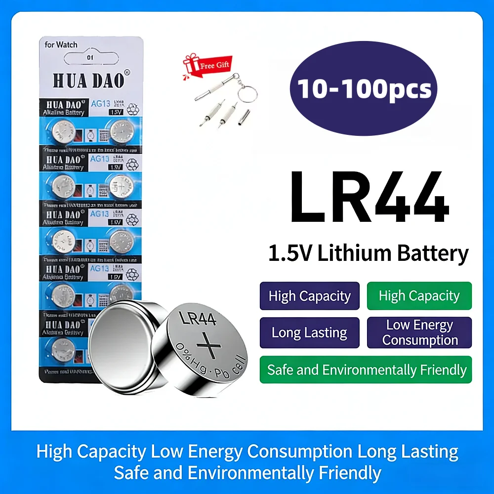 

AG13 Batteries Button Cell Battery 1.5V LR44 357 SR44 LR1154 Button Coin Batteries L1154 Battery for Watch Toys Remote