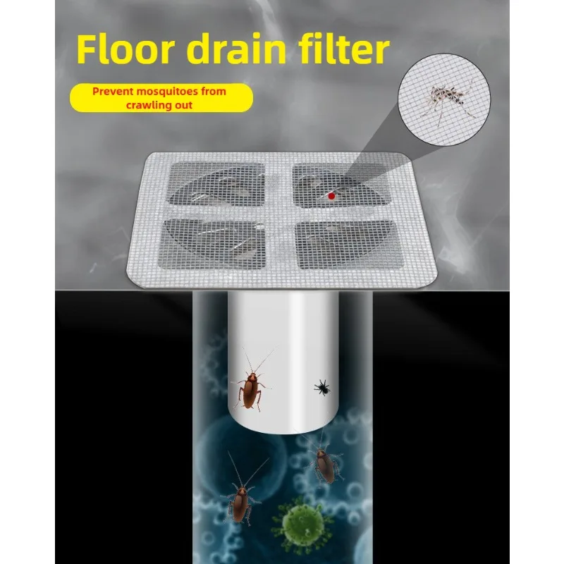 Plester Anti Nyamuk untuk Saluran Pembuangan Lantai, Perekat Ajaib untuk Penggunaan di Rumah, Dapur dan Kamar Mandi