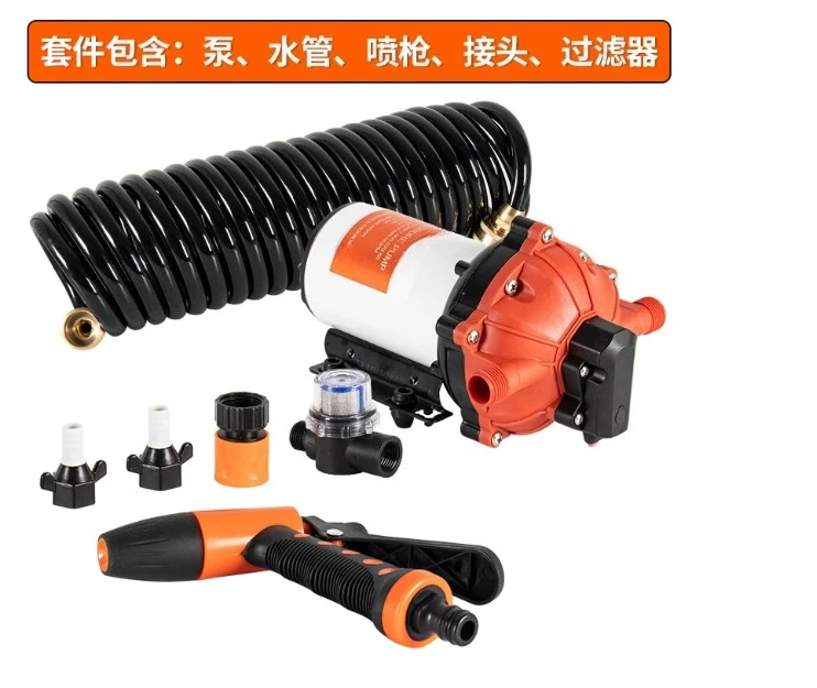 12V24V Deck Kit Car Wash Pump Diaphragm Pump Portable Wash Kit Self-priming