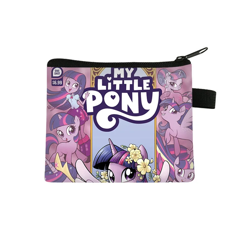 

Мини-детский кошелек с героями мультфильмов «My Little Ponys», сумка для карт с нулевым кошельком, короткие сумки для хранения для мальчиков и девочек начальной школы