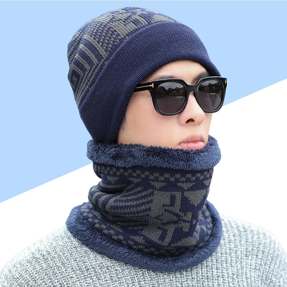 

to Weave Warm Knitted Hat Scarf Set Miss Hats for Men Winter Neck Warmer Gaiter