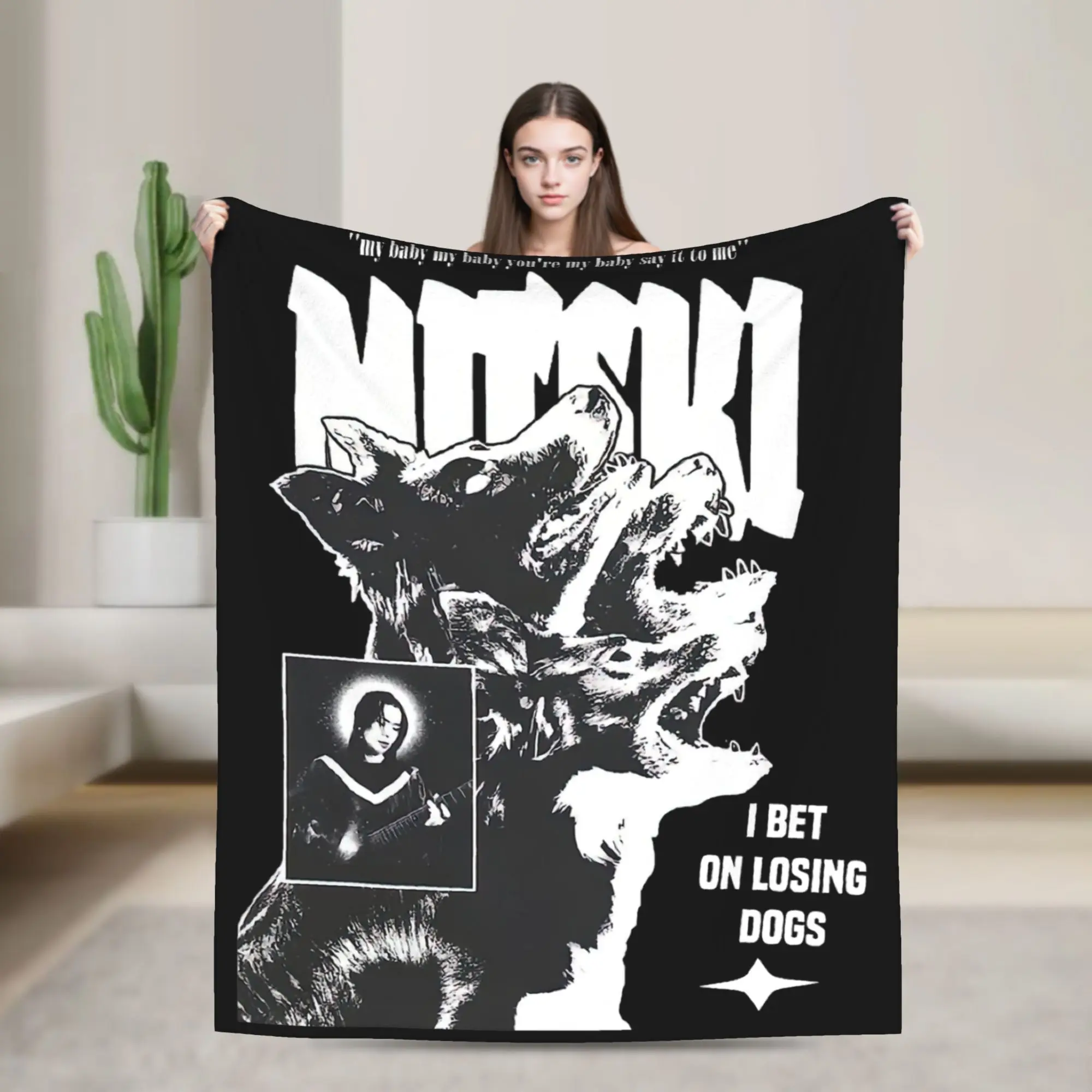 

Mitski I Bet on Losing Dogs You're My Baby Say it to Me Blanket Flannel Textile Decor Throw Blankets for Home Travel Bedspreads