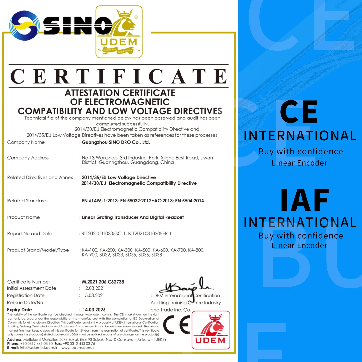 【1U】SINO KA300 Высокоточные линейные весы 1 мкм 5 В TTL Оптическая линейка Длина хода 70 120 170 220 270 320 370 420 мм Весы токарного станка