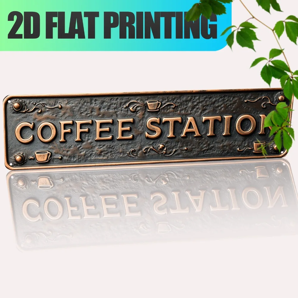 HD-Blechschild, Kaffeestation Vintage Metall-Wandkunst, Retro Küchen-Café-Dekor