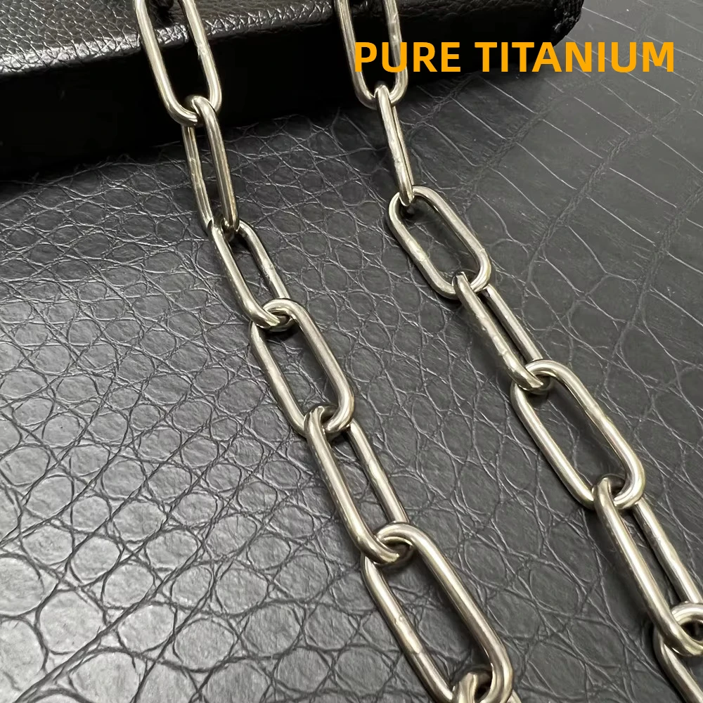 Wholesale Welded 1-5Meter Pure Titanium Chain 12.3MM Width Hanging Swing Chain Lifting Pet Industry Binding Chain Clothing Liner