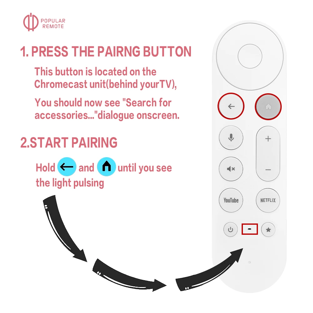 RC-BT1991-V1 Replacement Voice Remote Control For Google Chromecast 4k Google TV Streamer Compatible With Chromecast Google TV