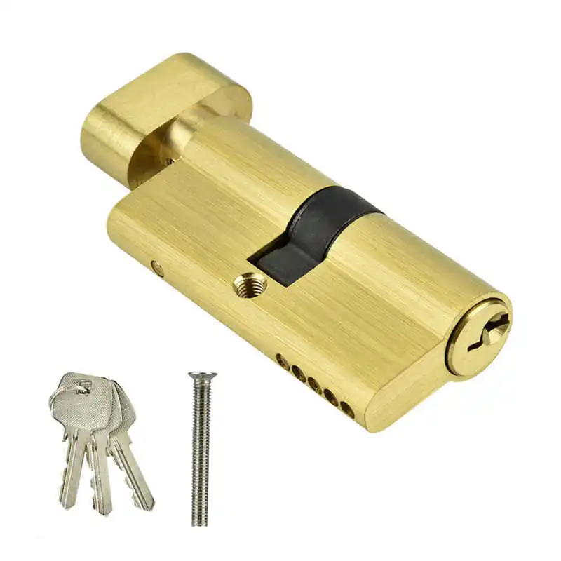 

65mm Copper Single Open Lock Cylinder Bedroom Door Lock Cylinder with Keys new