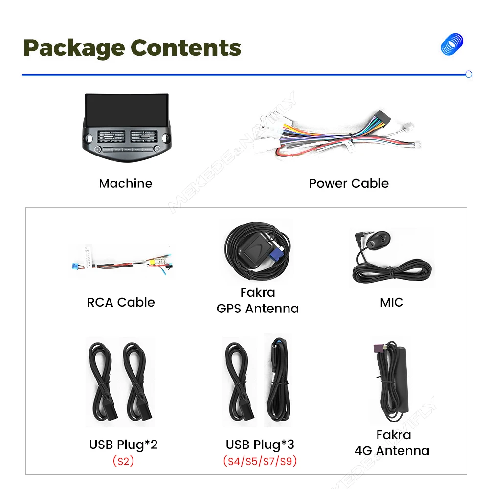 MS نظام الوسائط المتعددة للسيارة ذو الحدود الضيقة للغاية مشغل السيارة راديو تلقائي فيديو DVD Mp3 لتويوتا RAV4 2007-2012