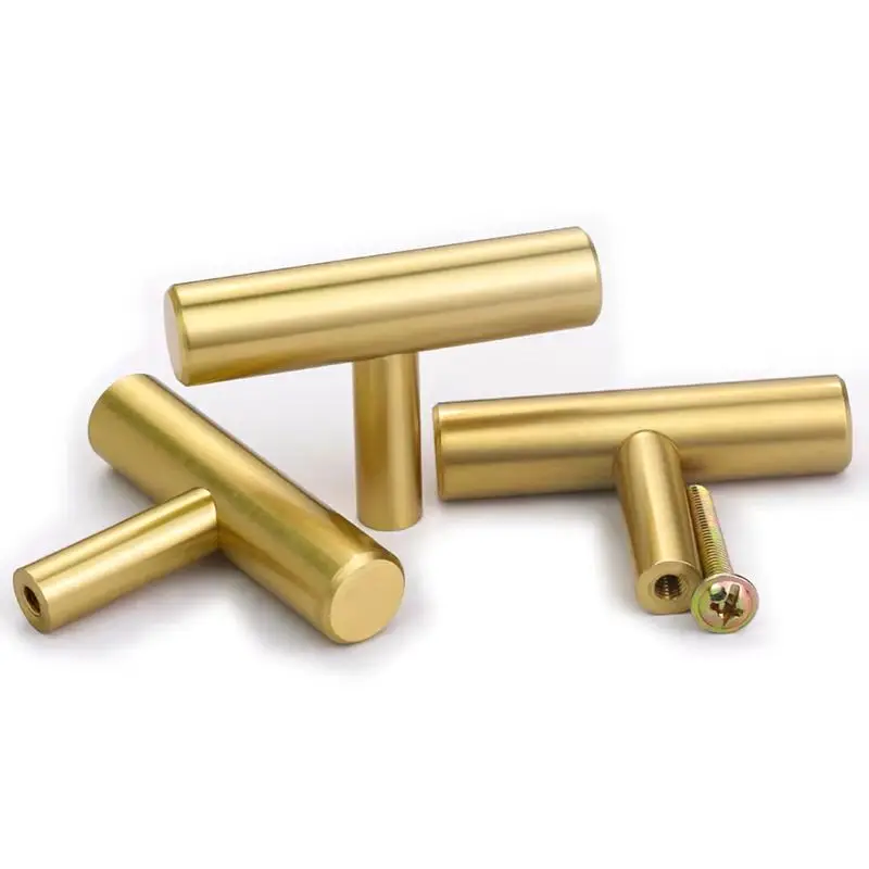 

Ретро 4 шт., твердые латунные Т-образные ручки для мебели, ручки для ящиков, шкаф, кухонный шкаф, комод, дверные ручки для шкафа