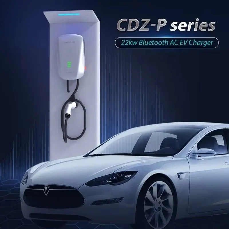 Customized Fast Home Blue Tooth 7kw Ev Charger Wall-mounted Ev Car Charging Wall Box 32A Type2Ac Ev Charger Station