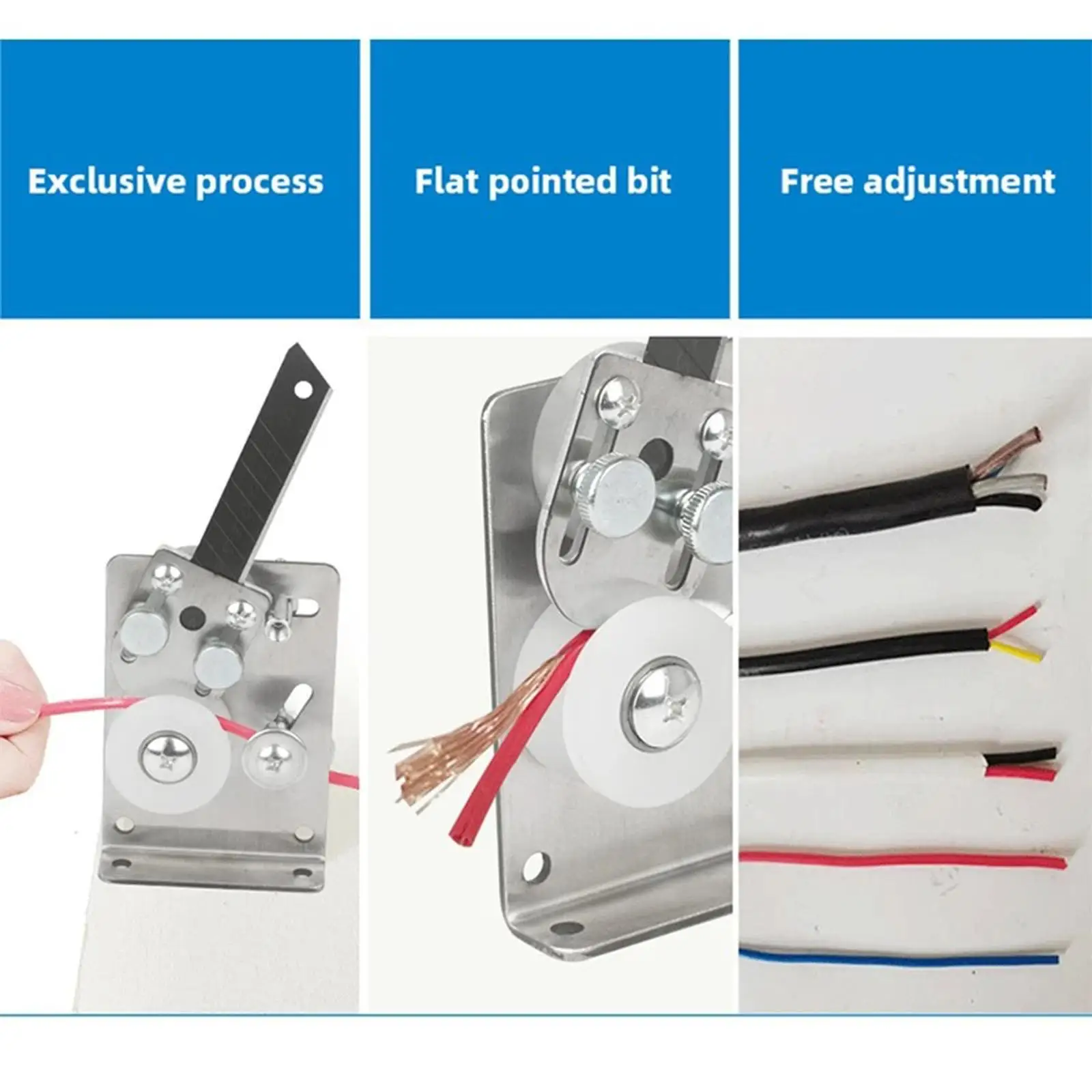 Compact Manual Wire Stripping Machine with Tungsten blade Improve Stripping Efficiency DIY Waste Cables Hand Tool