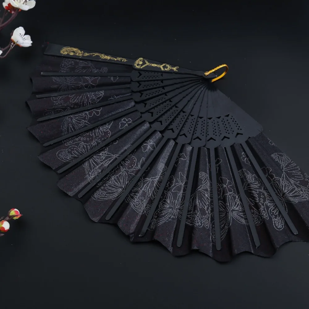 

Embroidered Folding Fan Multicolors Hot Stamping Chinese Wedding Cloth Folding Fan Photography Props 42*23cm Handheld Fan Gifts