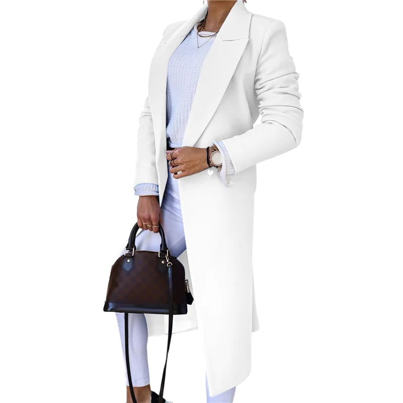 

CYCLI-женские длинные шерстяные пальто на осень-зиму, Тренч, бушлат, двубортный пиджак, куртки, пальто