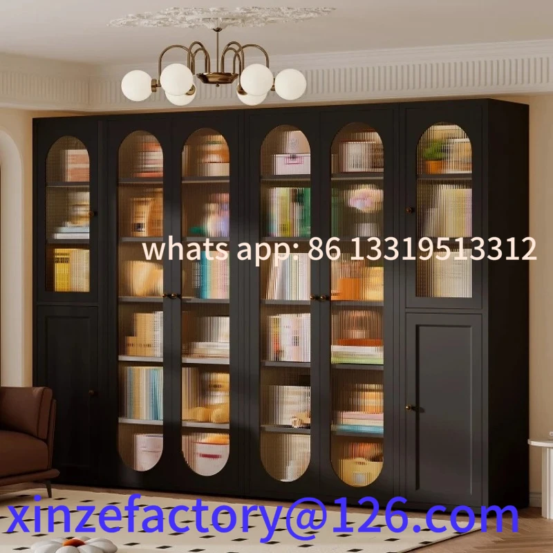 

Customizable Glass Shelf Locker Bookcase, Dust Display Cabinet