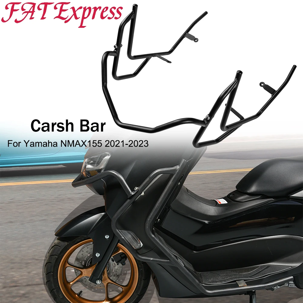 

NMAX155 Scooter Motorcycle Highway Engine Crash Bar Bumper Frame Guard Kit For Yamaha NMAX 155 2021 2022 2023 Accessories Black