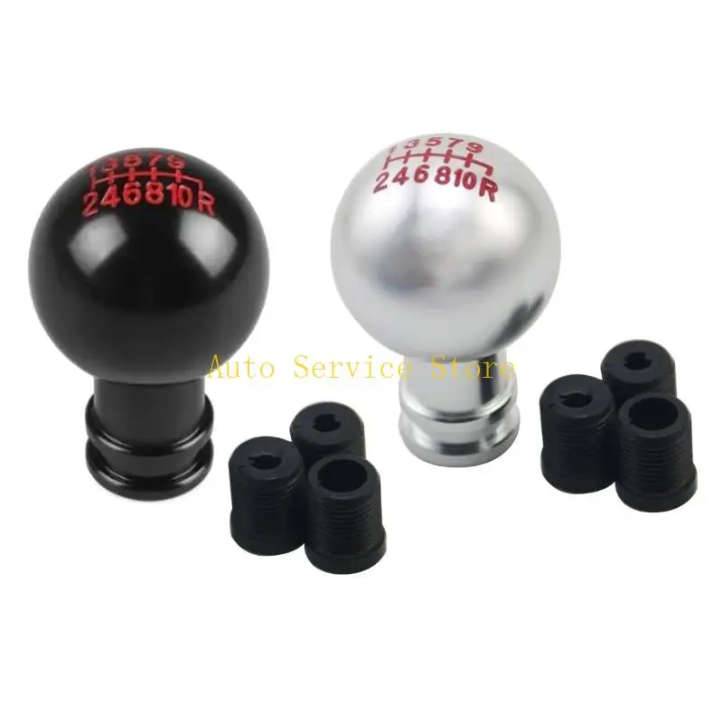 

462A 10 Speed Weighted Manual Universal Gear Shifter Shifts Knobs with 3 Adapters Fit for Manual Car Modification
