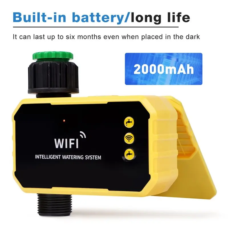 【PASSIONE 】Smart Life APP Controlled Solar Powered WIFI Irrigation Timer Automatic System For Garden Outdoor Tap Valve Controlle