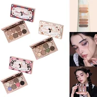 Flower Knows Chocolate Wonder-Shop Paleta de Sombras de Ojos de 8 Colores Mate Brillante con Purpurina Impermeable Alta Pigmentación Maquillaje de Larga Duración