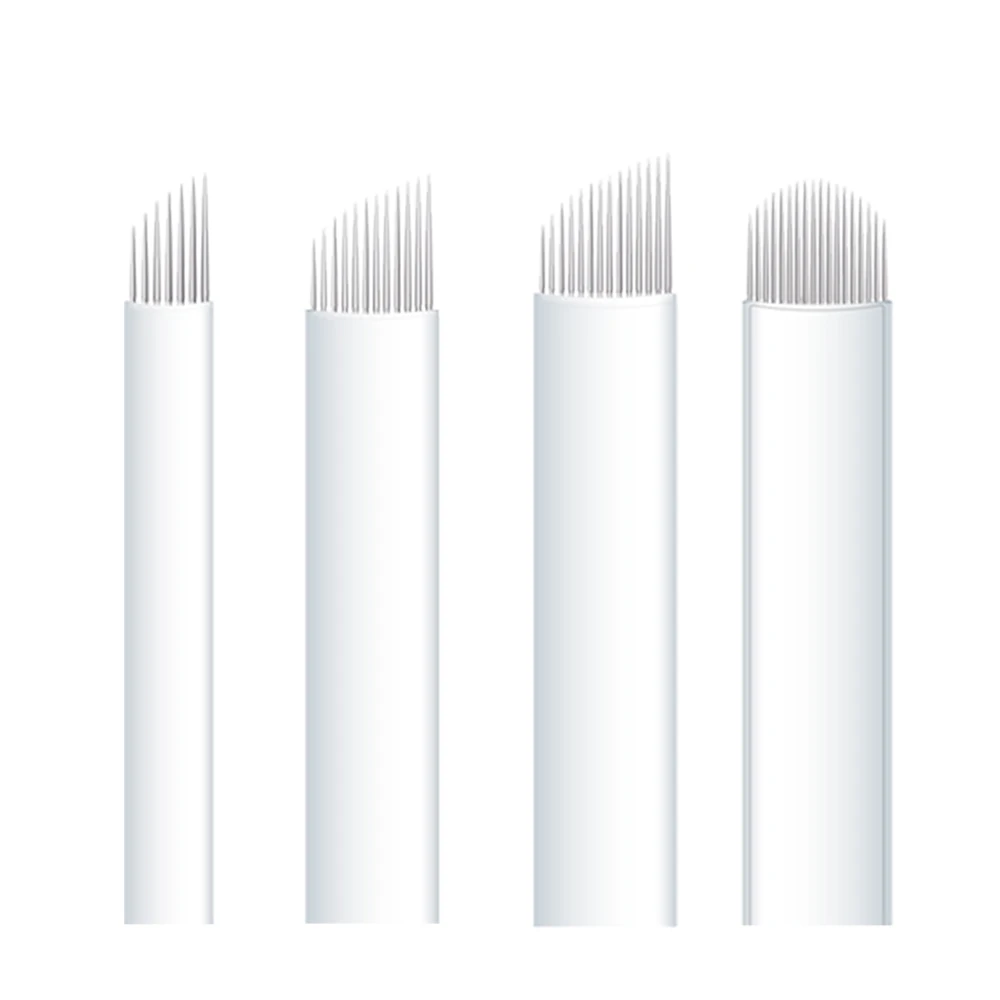 

Иглы для микроблейдинга, 60 шт., 11F, 14F, U18, различные иглы для перманентного макияжа, ручные иглы для татуировки бровей, лезвия для микроблейдинга, микроблейдинг