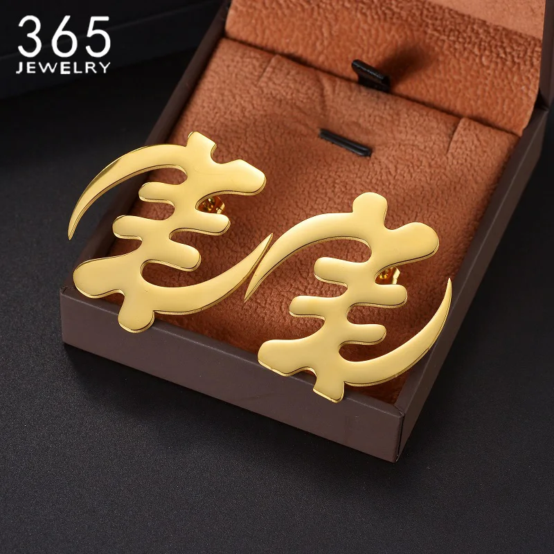 

Персонализированные серьги с африканскими рунами, 12 стилей, из нержавеющей стали, с индивидуальным символом, для женщин, модные украшения, рождественские подарки