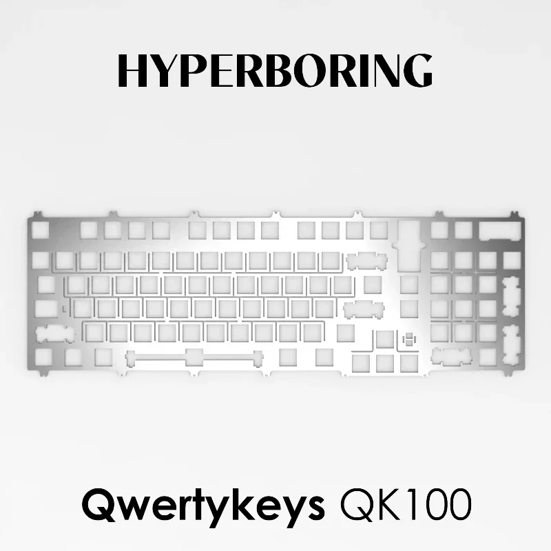 Qwertykeys QK100 Mechanical Keyboard Positioning Plate Custom PC POM FR4 Aluminum Copper Steel Guard  Accessories for Gamers