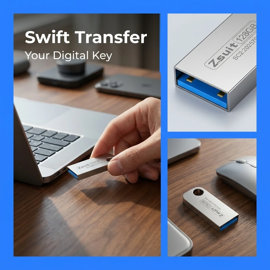 High-speed USB Flash Drive, Large-capacity, Pluggable Audio, Car USB Finger USB Flash Drive, Waterproof