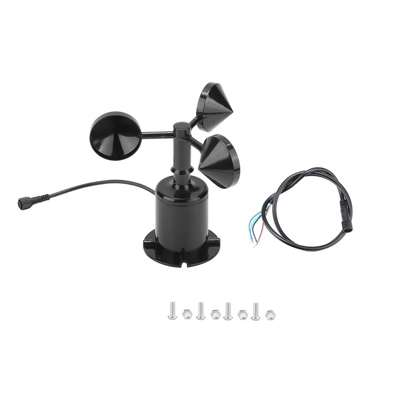 

0-70M/S Wind Speed Sensor Environment Signal Output Pulse Type Three Cups Wind Speed Sensor Anemometer DC5-30V