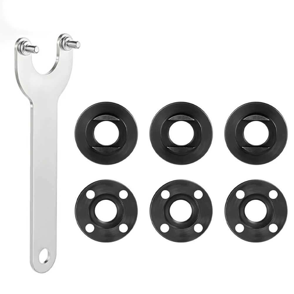 Heavy-Duty 5/8-11 Angle Grinder Pressure Plate Wrench with Nuts Set for Efficient Tool Component Tightening and Loosening