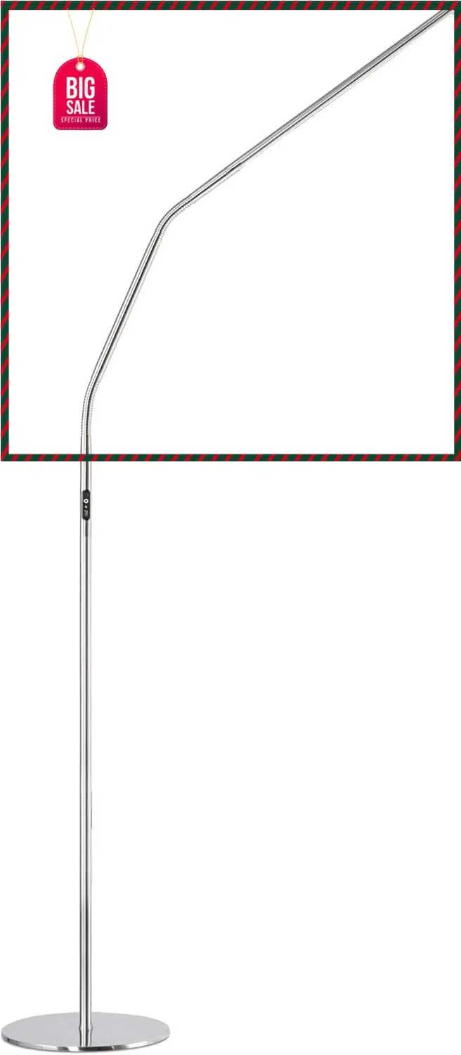 

Бестселлер Daylight Slimline 4 ™ Светодиодный напольный светильник из матовой стали - 6 000K, 3 200 люкс, 4 уровня яркости, порт USB-C для зарядки, An