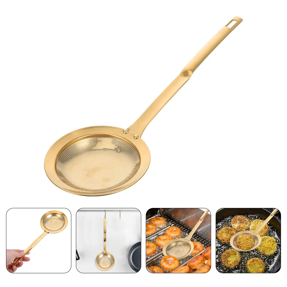 

2 Pcs Stainless Steel Oil Filter Spoon Floating Foam Skimmer Ladle Cooking Strainer Fine Mesh Fat