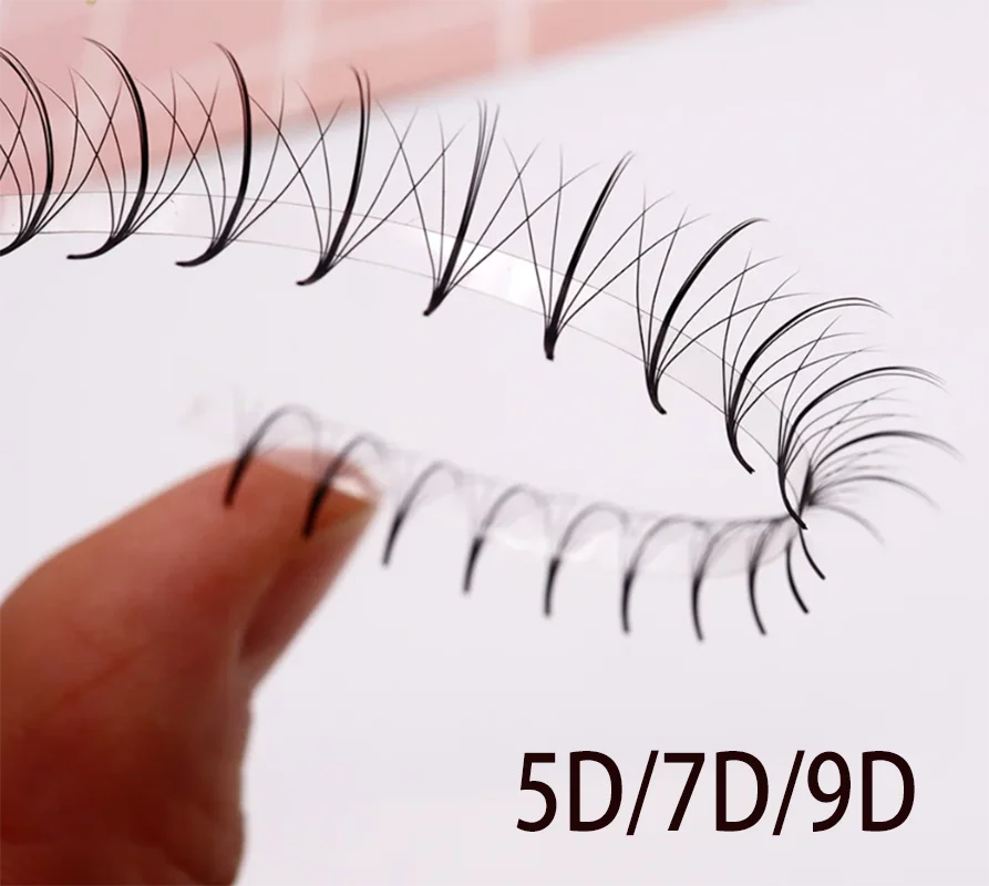 1000 Fans Wispy Pointy Base Loose Premade Volume Fans 5D 7D Matte Black Hand Made Faux Mink Russia Volume Eyelashes Extensions