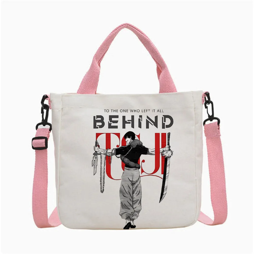 Toji Fushiguro tote bag reusable grocery einkaufstasche canvas  shoulder  femme