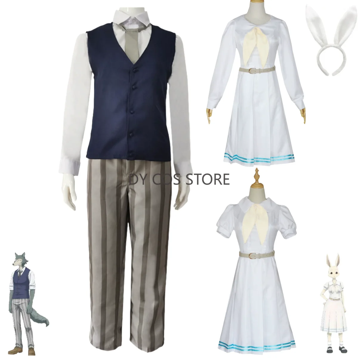 

Anime Beastars Hal Legoshi Cosplay Costume Animal Rhapsody Beast Superstar Dress Shirt Waistcoat Uniform Man Woman Party Suit