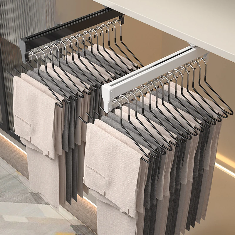 

Вешалка для гардероба с верхним креплением, выдвижные вешалки, выдвижная вешалка для одежды, регулируемая телескопическая вешалка для гардероба, органайзер для брюк