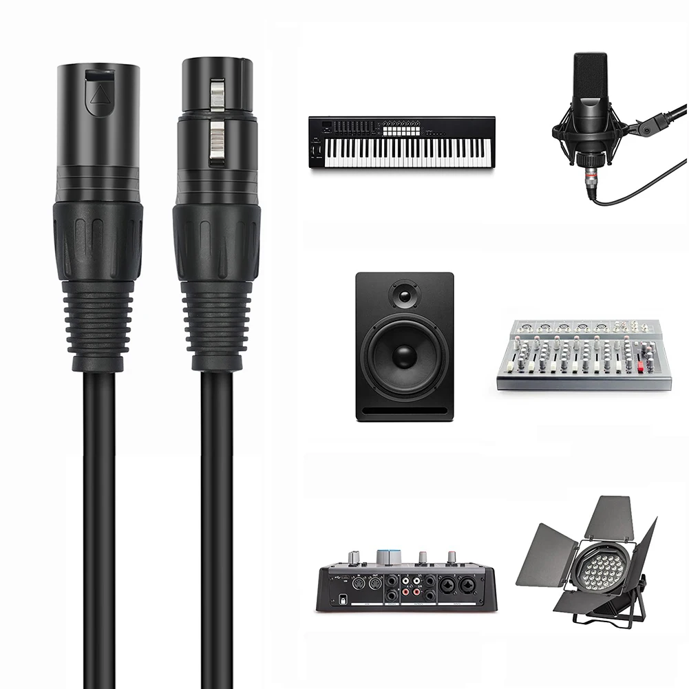 3 Pin XLR Male To 5 Pin XLR Female DMX Adapter 30cm XLR3M To XLR5F Adaptor Cable for Stage Lighting Microphone Adapter Cable