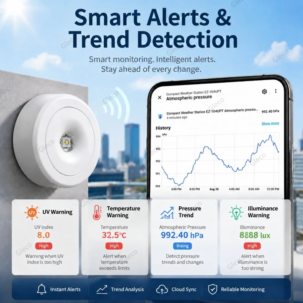 Zigbee Drahtloser Luftdrucksensor UV-Messgerät Barometer Thermometer Lichtdetektor für Smart Home Assistant 2MQTT Wettermonitor – Detail 9