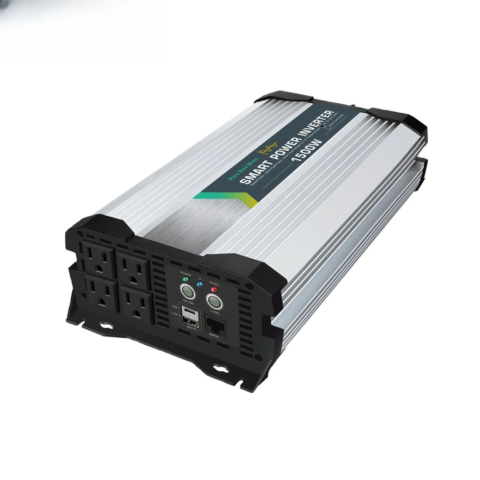 1500W Pure Sine Wave Inverter 12V To 220V US Plug Car Power Inverter Off Grid Solar