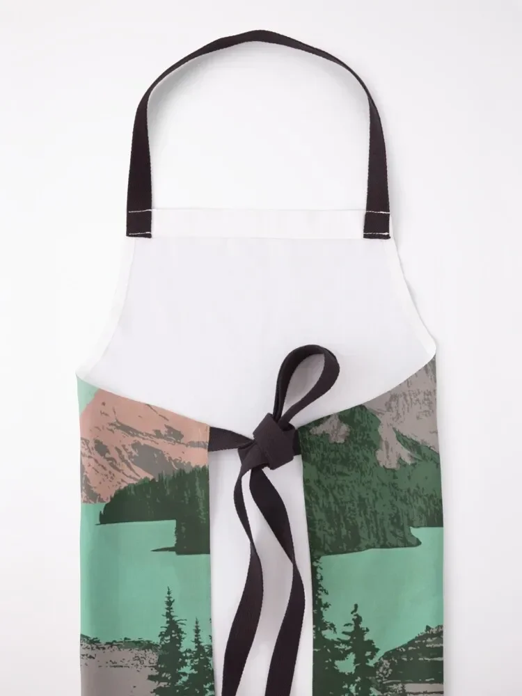 Jasper National Park poster Apron Household Items Useful Kitchen New 2022 Year Kitchen Supplies Idea Goods Chef Accessory Apron