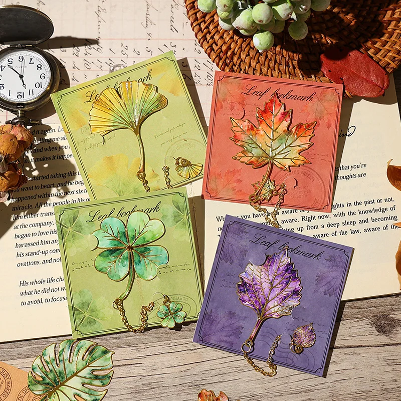 

Metal Leaf Bookmark Metallic Maple Leaf Bookmark Ginkgo Leaf Bookmark For Book Lovers Reading Gift