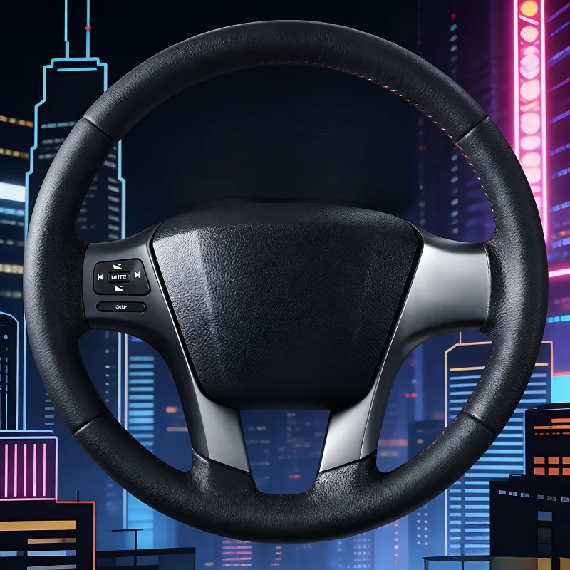 For Geely King Kong 14-17 Hand-stitched Car Steering Breathable; wear-resistant; skid-proof full coverage modification desig