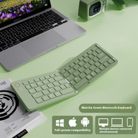 WEADN Wireless Bluetooth Folding Keyboard Mouse Set Tablet Phone Laptop Mini Portable Small