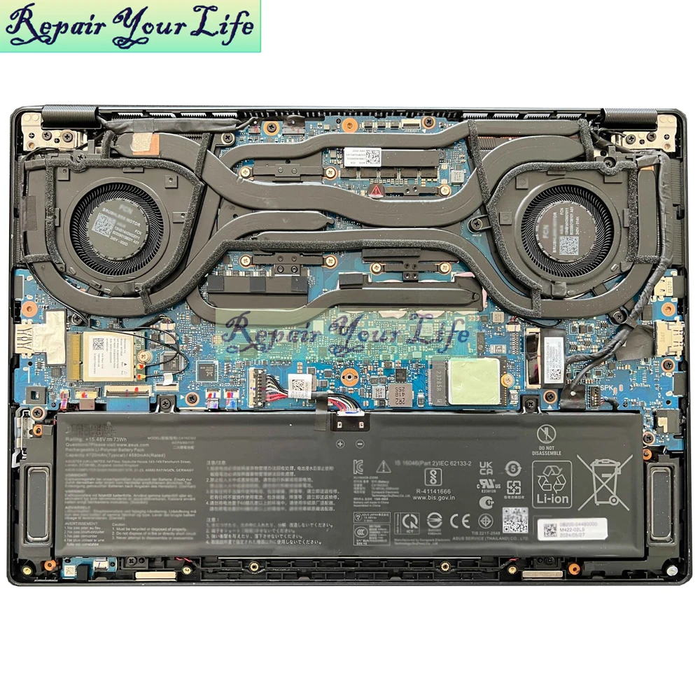 Notebook Cooler CPU GPU Fan For ASUS ProArt PX13 HN7306 HN7306WU HN7306WI HN7306WV 13NB14K0M01011 13NB14K0M02011 FSQM FSQL DC5V