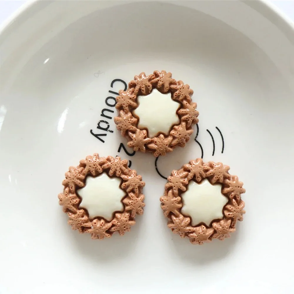 8 Stück Miniatur-Harz-Cabochons mit flacher Rückseite aus der Cookie-Serie für Haarnadeln, Scrapbooking, DIY, Heimdekoration, Bastelzubehör – Detail 13
