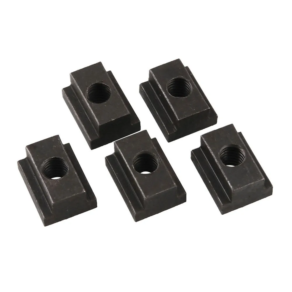 

Black Tapped Through T-Slot Nut, M8 Grade 10.9 Carbon Steel Table Slot (Pack of 5)