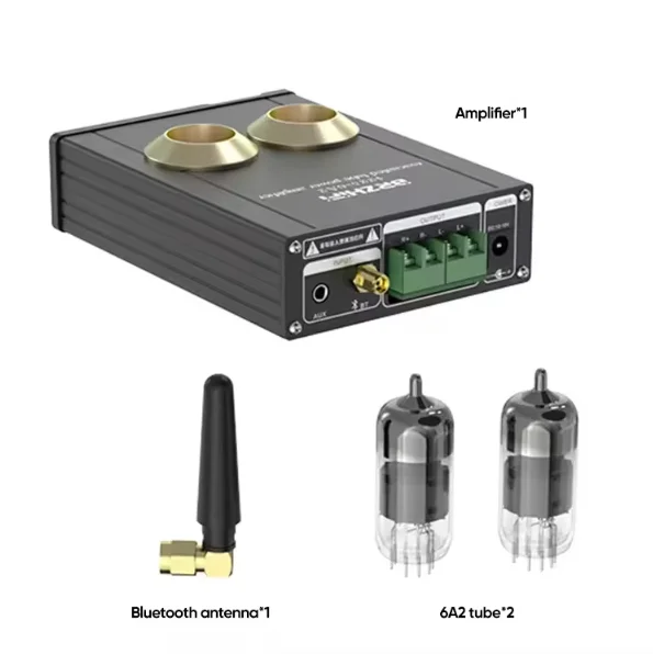 Weiliang TPA-6A2 المبتدئين مُضخّم صوت صغير الحجم HiFi BT 5.0 فراغ أنبوب مضخم رقمي