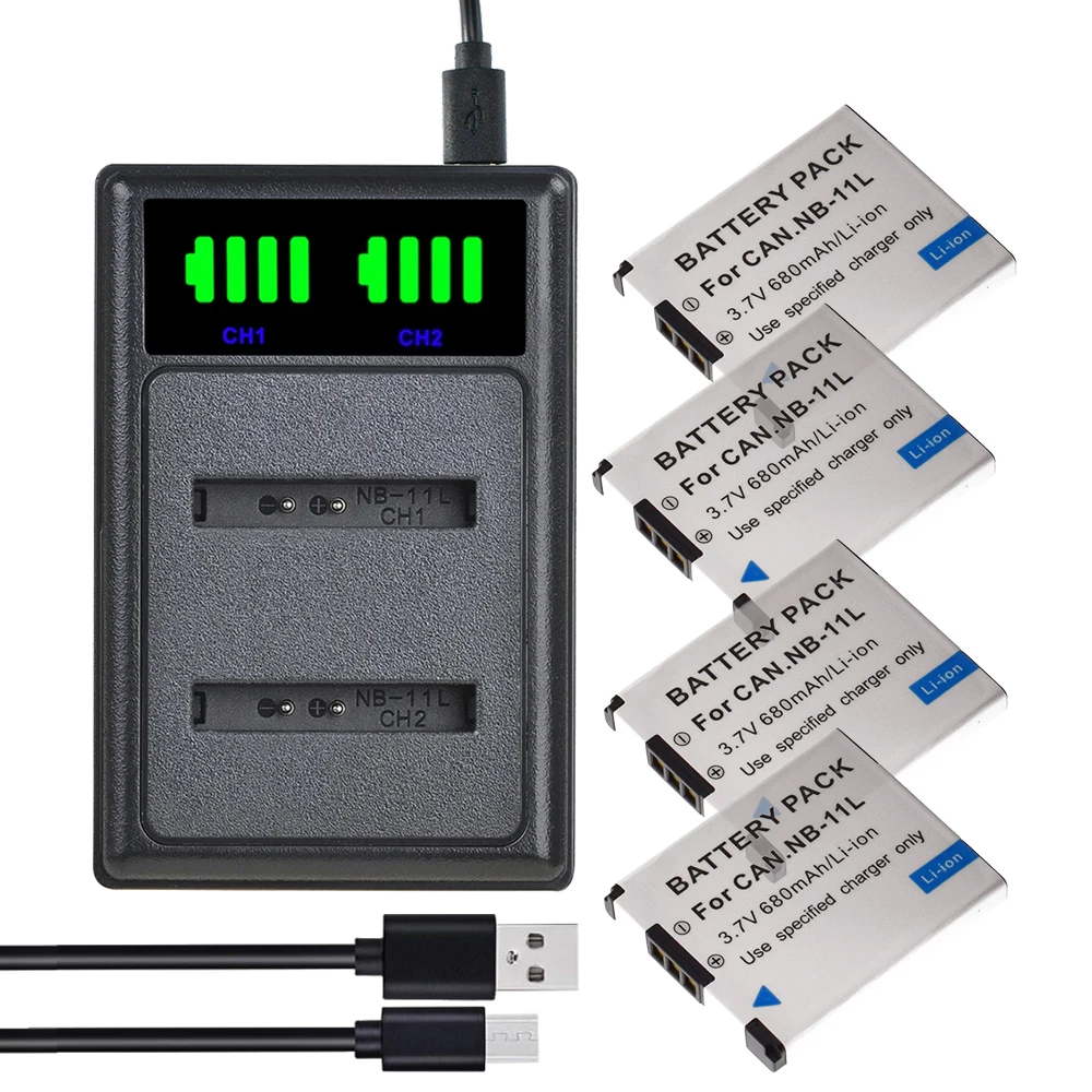 Аккумулятор для Canon NB-11L,NB-11LH |   IXUS 182 185 190/SX420 SX430 SX432 IS Двойное зарядное устройство