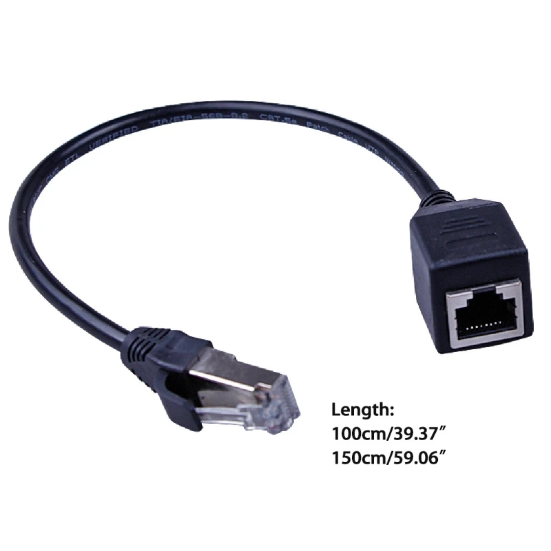 Rj45 Male to Female Network Extension Cable Twisted Pair Lan Extender Connector