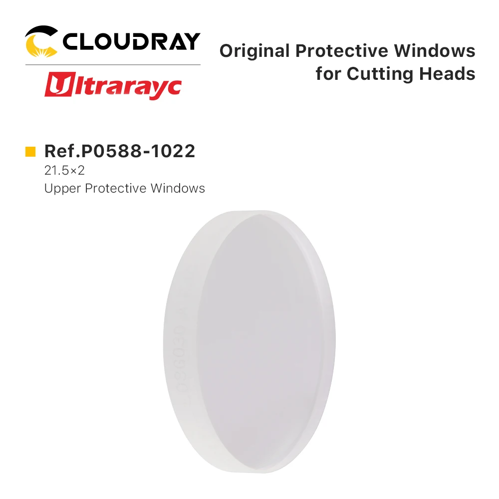 Ultrarayc Laser Protective Windows P0595 21.5x2 24.4x2 37x7mm 20KW 30KW Optical Protective Lens for Precitec Cutting Head