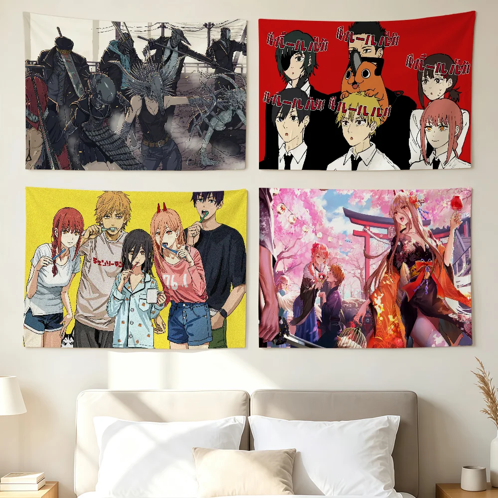 Anime C-CHAINSAW M-MAN Reze Flag Wall Decorations Home Decor Suitable For Living Rooms Bedrooms Dormitories Parties And Holidays