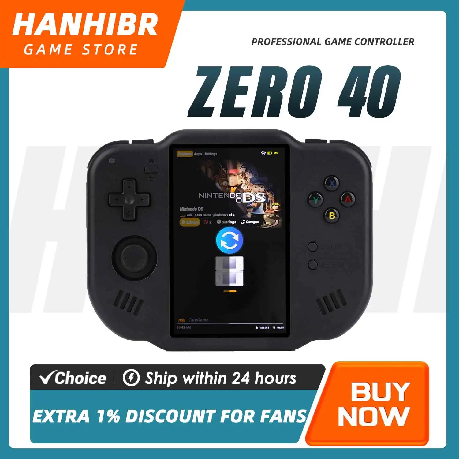 

Игровая консоль AMPOWN ZERO40 Vertical Retro с 4,0-дюймовым IPS-экраном, мультитач, процессор A133P, Android/Linux, аккумулятор 4300 мАч, вибромотор, поддержка NDS